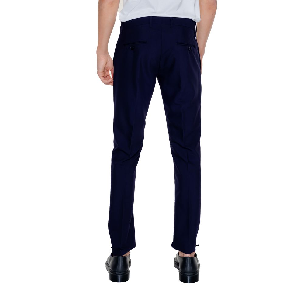 Men’s Antony Morato Blue Polyester Dress Pants