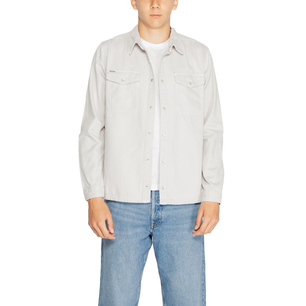 Men’s Antony Morato Gray Cotton Dress Shirt