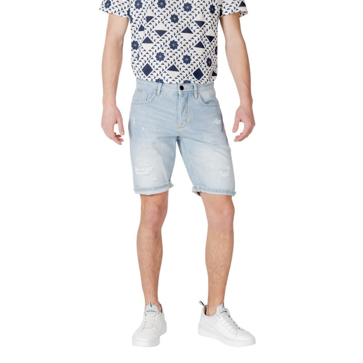 Men’s Antony Morato Light Blue Cotton Bermuda Shorts