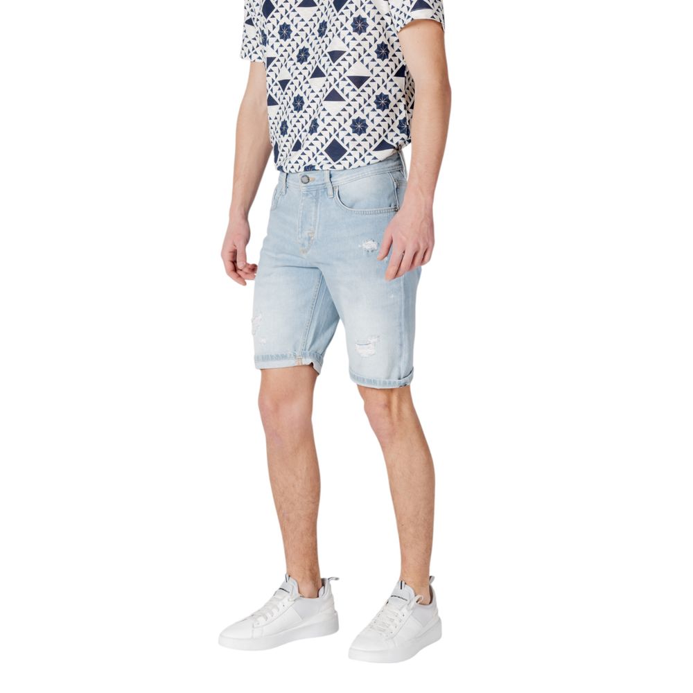 Men’s Antony Morato Light Blue Cotton Bermuda Shorts