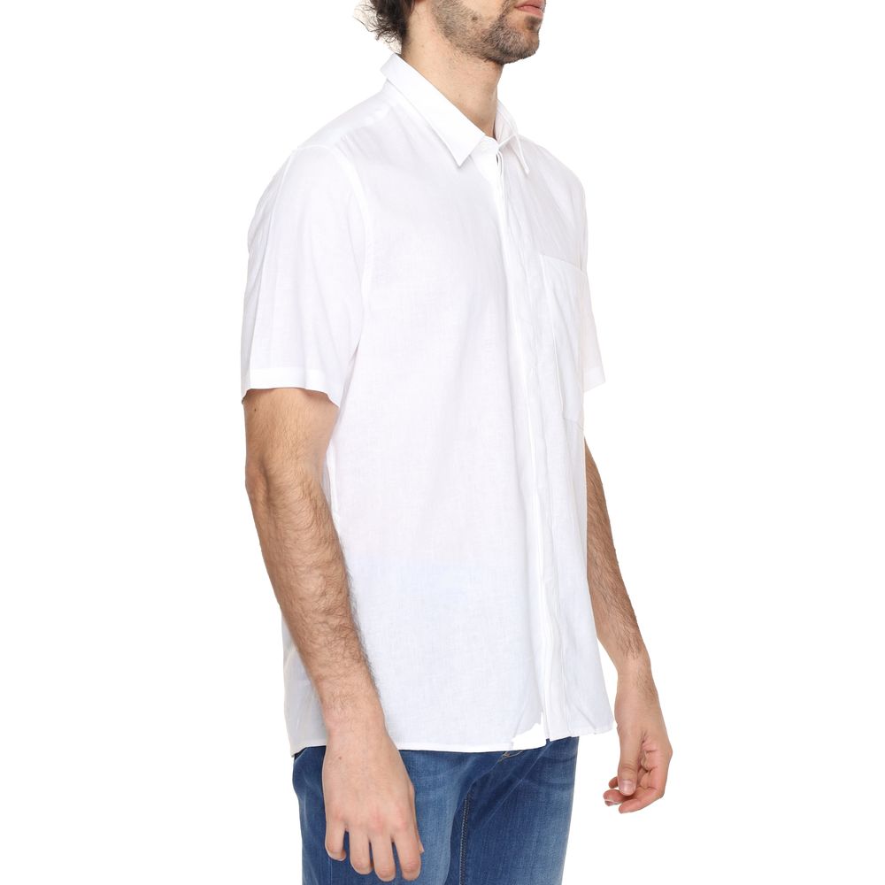 Antony Morato White Linen Shortsleeve Shirt