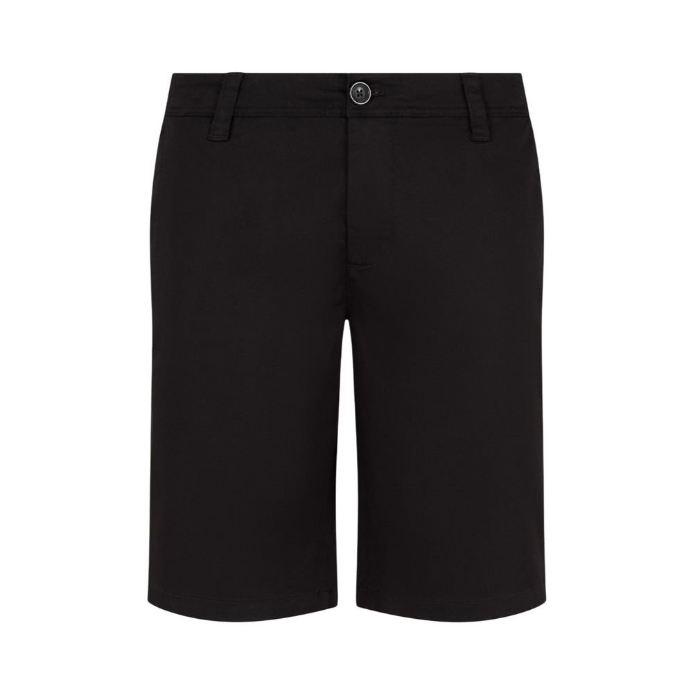 Men’s Armani Exchange Black Cotton Bermuda Shorts