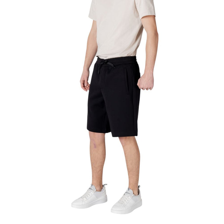 Men’s Armani Exchange Black Cotton Bermuda Shorts