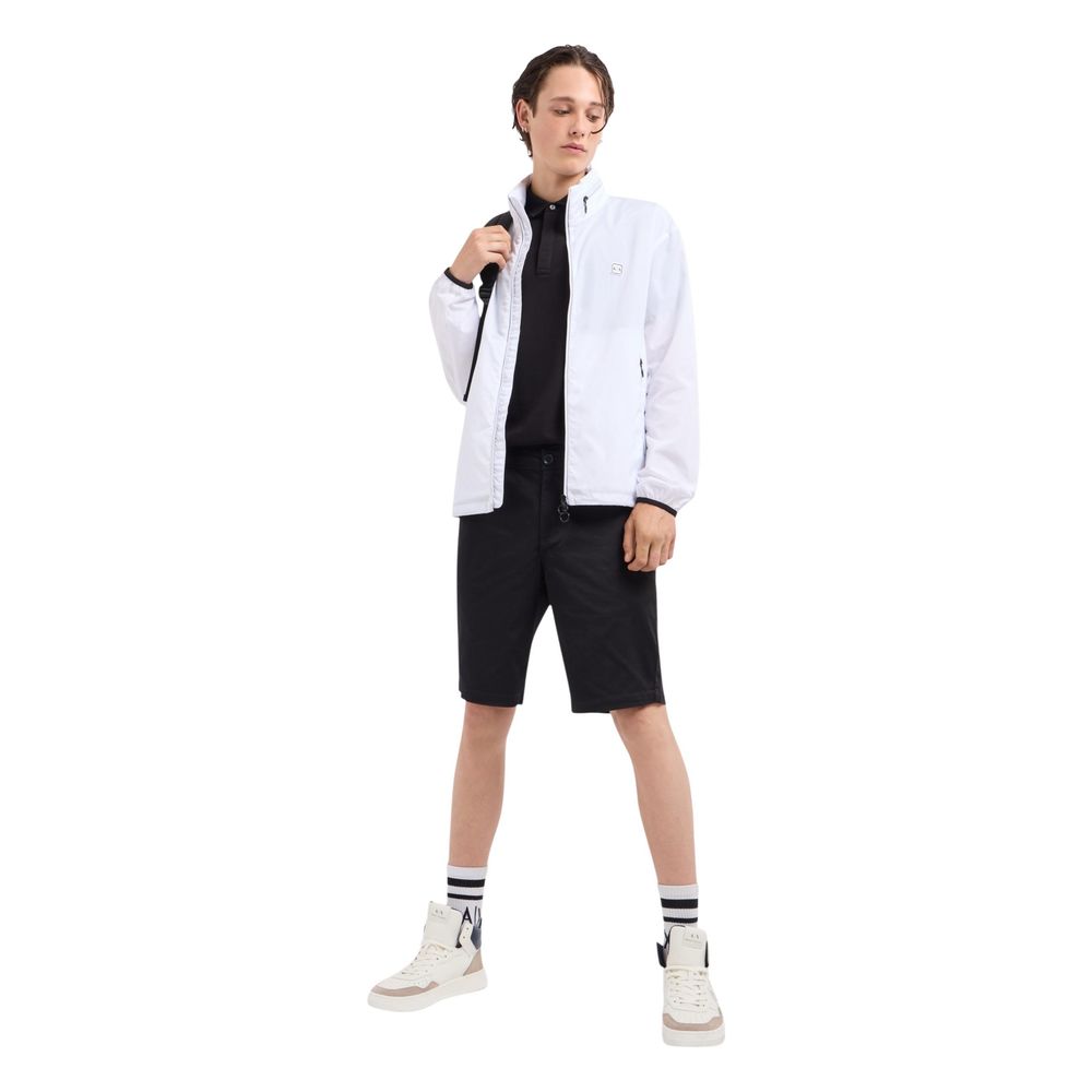 Men’s Armani Exchange Black Cotton Bermuda Shorts