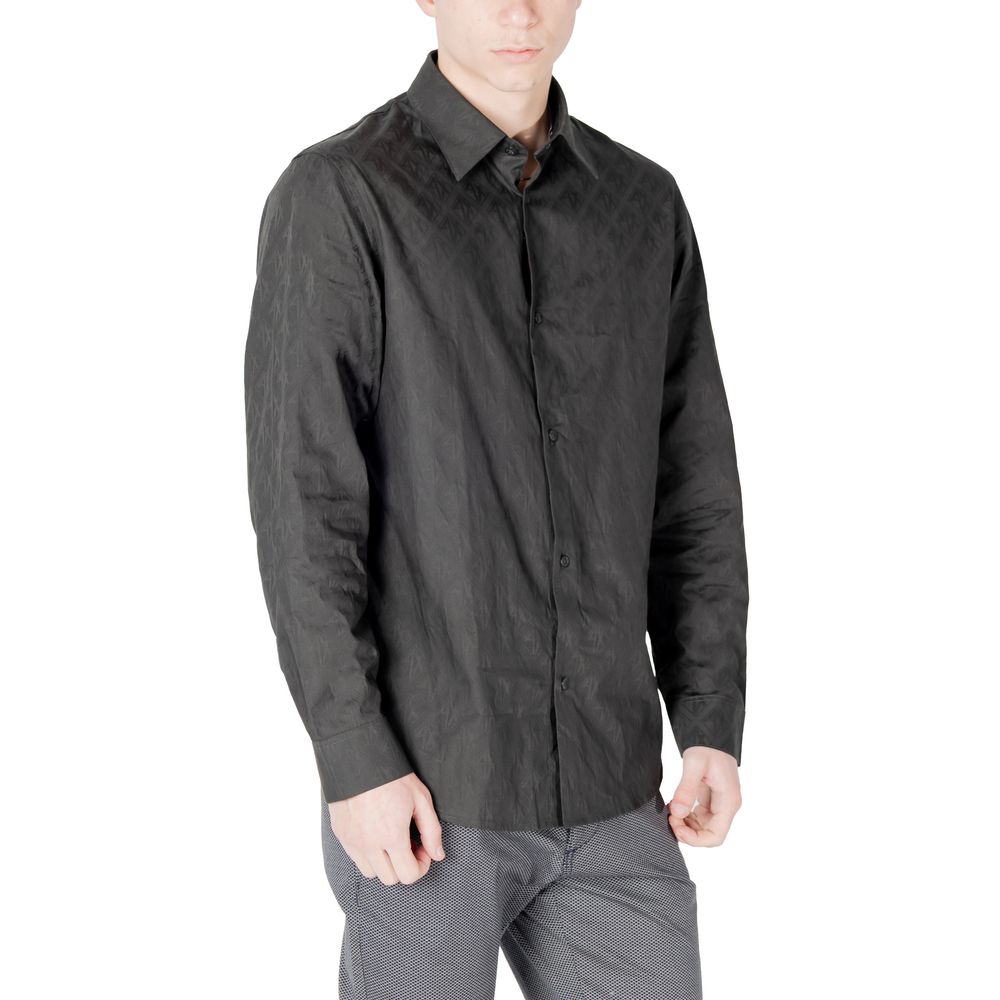 Men’s Armani Exchange Black Cotton Dress Shirt