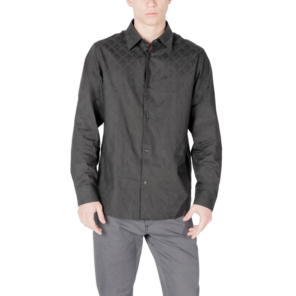 Men’s Armani Exchange Black Cotton Dress Shirt