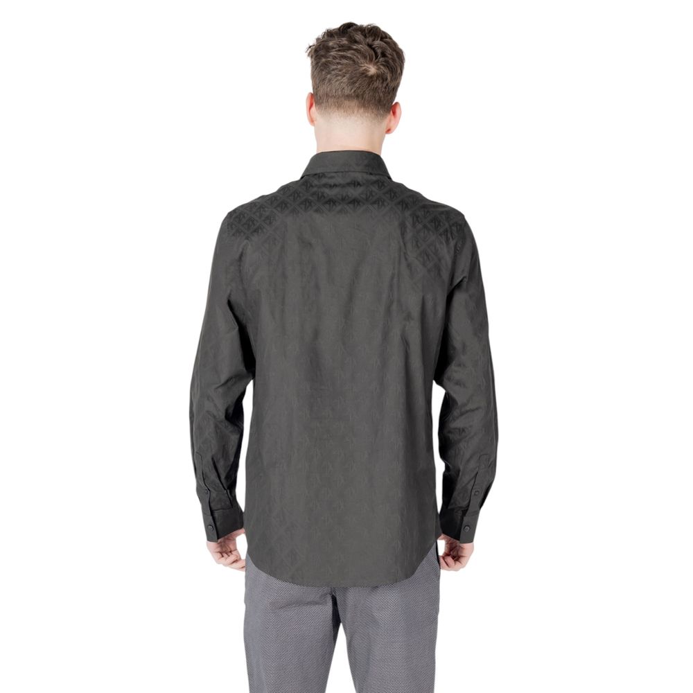 Men’s Armani Exchange Black Cotton Dress Shirt