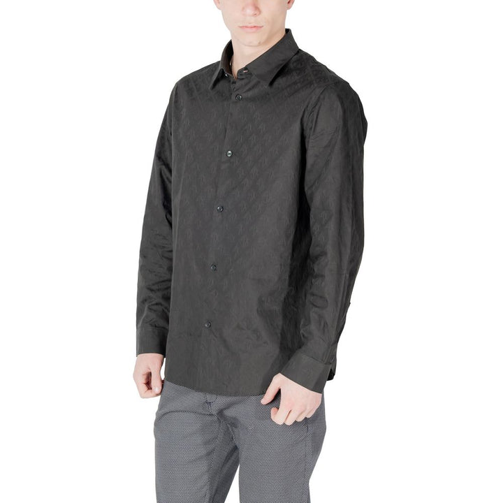 Men’s Armani Exchange Black Cotton Dress Shirt