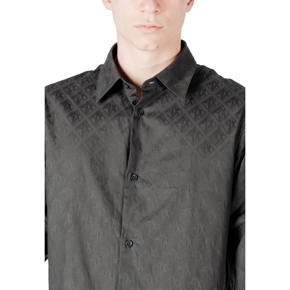 Men’s Armani Exchange Black Cotton Dress Shirt