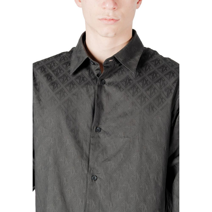 Men’s Armani Exchange Black Cotton Dress Shirt