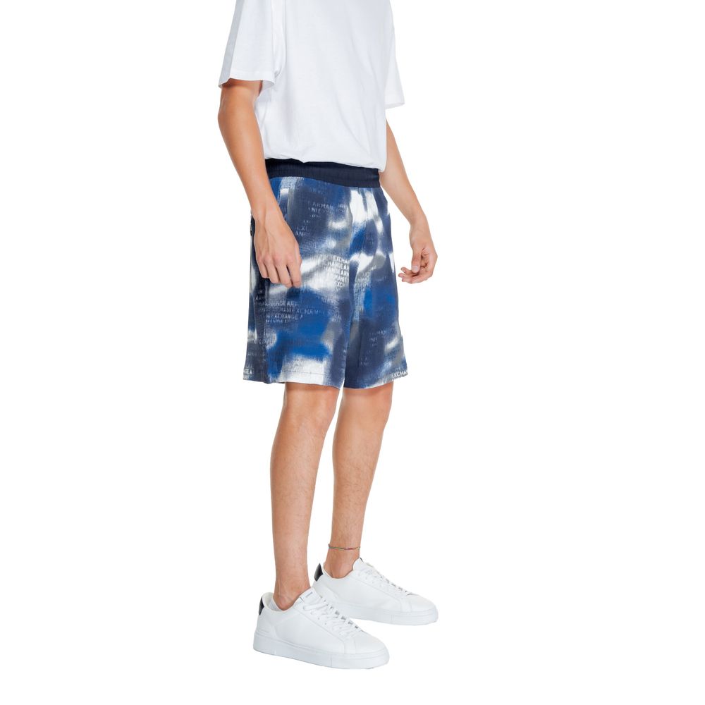 Men’s Armani Exchange Blue Cotton Bermuda Shorts