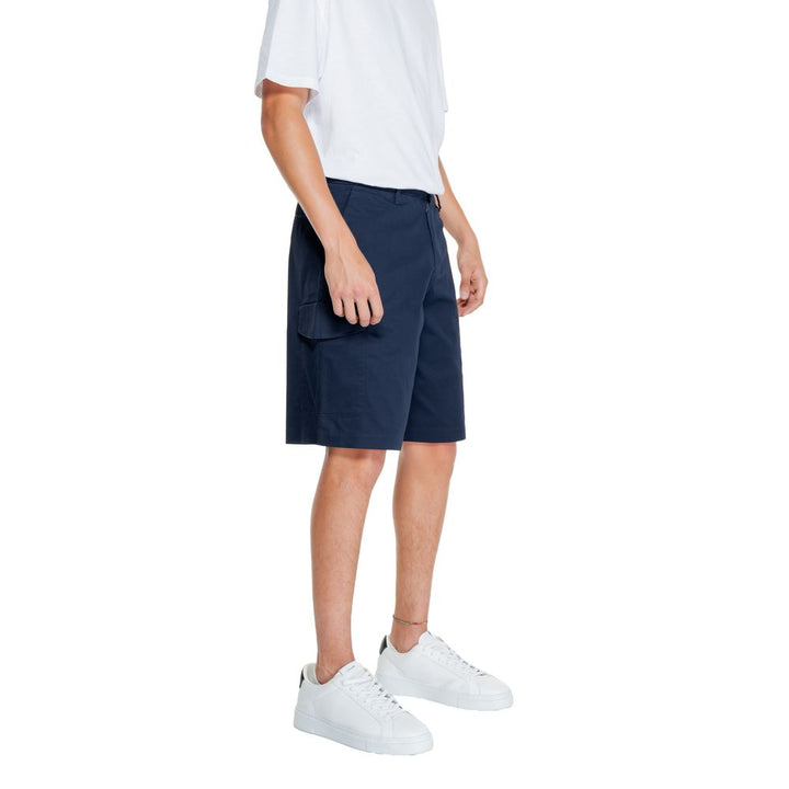 Men’s Armani Exchange Blue Cotton Bermuda Shorts
