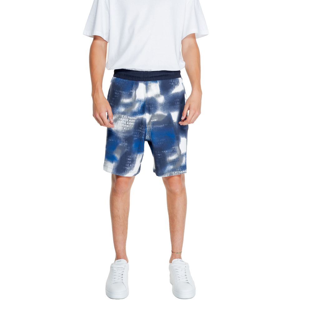 Men’s Armani Exchange Blue Cotton Bermuda Shorts