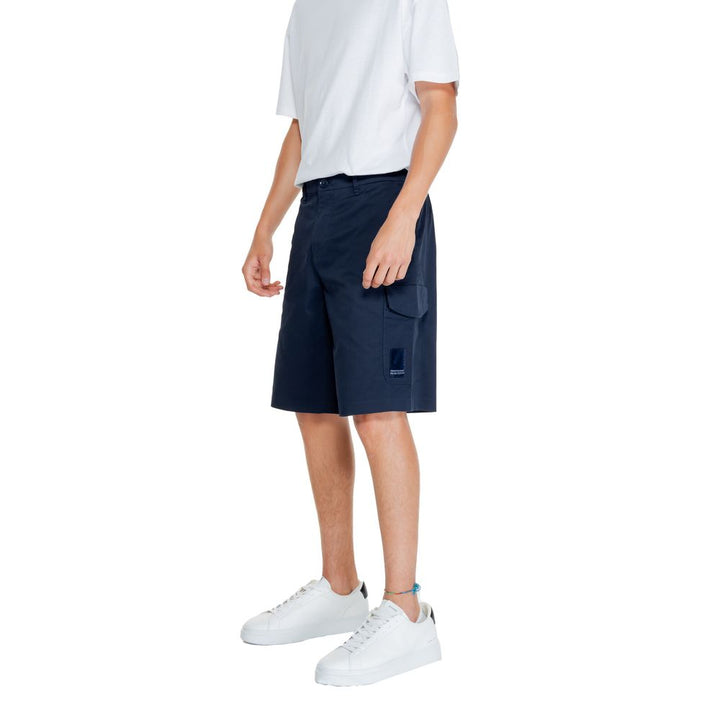 Men’s Armani Exchange Blue Cotton Bermuda Shorts