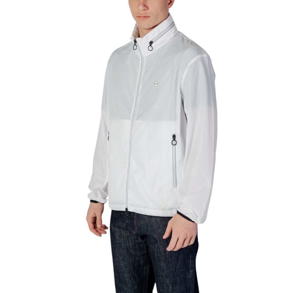 Men’s Armani Exchange White Polyester Shell Jacket