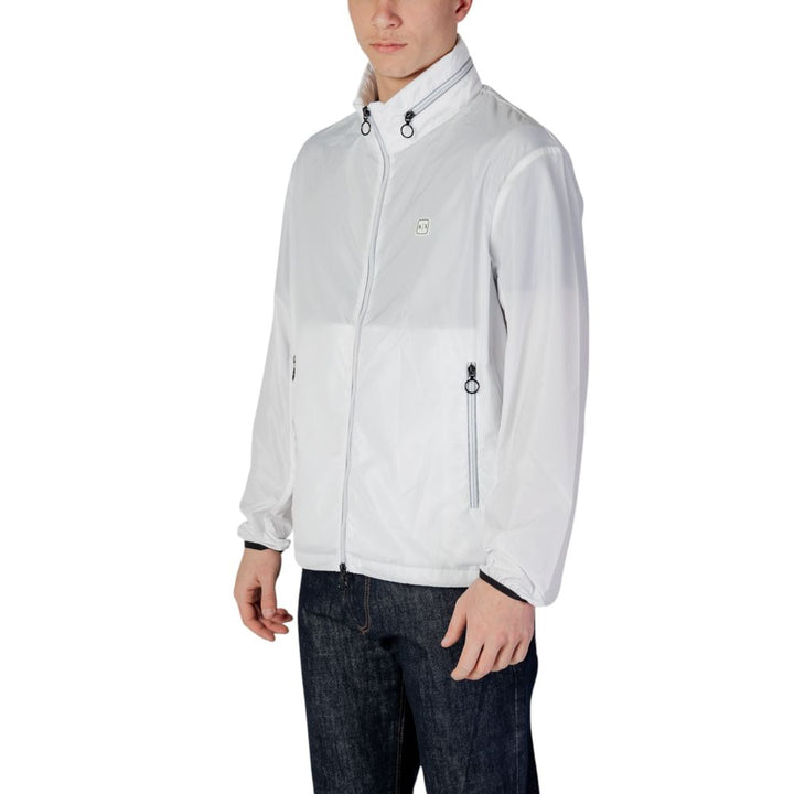 Men’s Armani Exchange White Polyester Shell Jacket