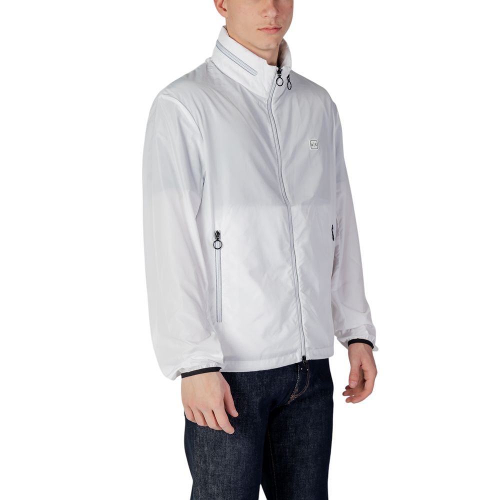 Men’s Armani Exchange White Polyester Shell Jacket