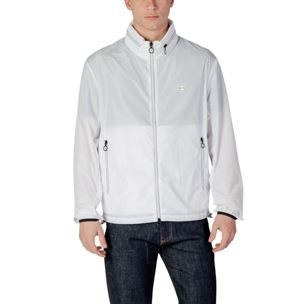Men’s Armani Exchange White Polyester Shell Jacket