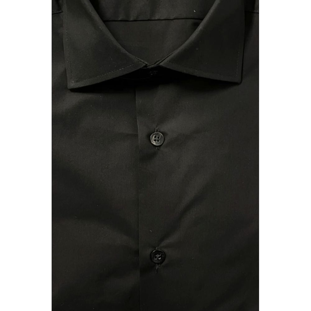 Men’s Baldinini Trend Black Cotton Shirt
