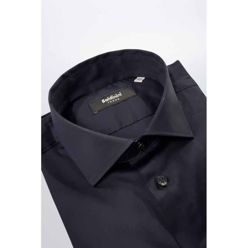 Baldinini Trend Black Cotton Men’s Shirt