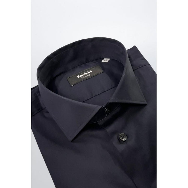 Baldinini Trend Black Cotton Men’s Shirt