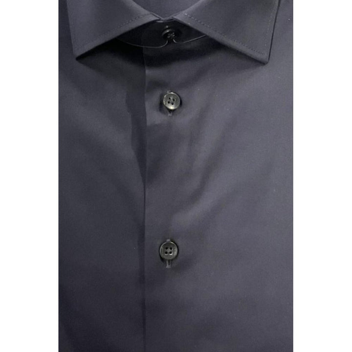 Baldinini Trend Black Cotton Men’s Shirt
