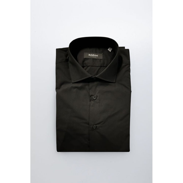 Baldinini Trend Black Cotton Men’s Shirt