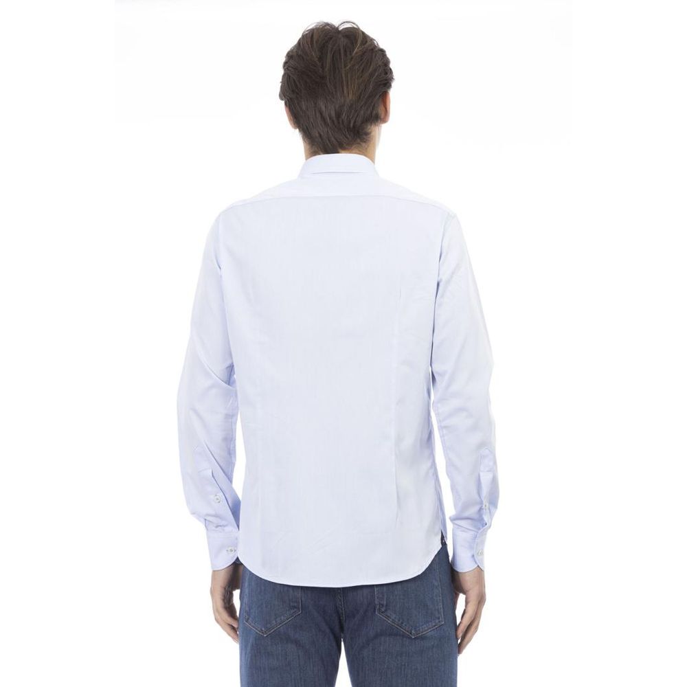 Men’s Baldinini Trend Blue Cotton Long Sleeve T-shirt