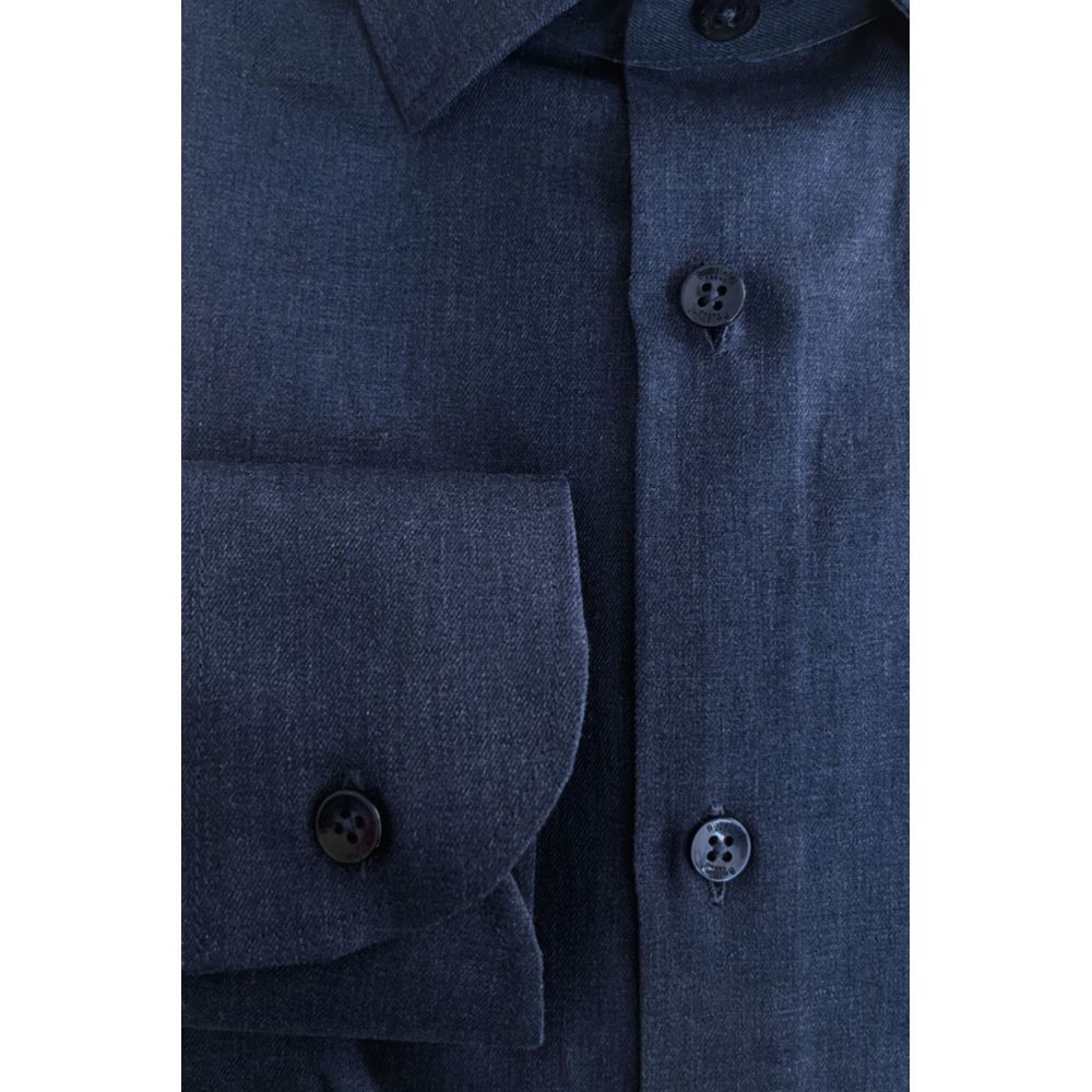 Men’s Baldinini Trend Blue Cotton Men Shirt