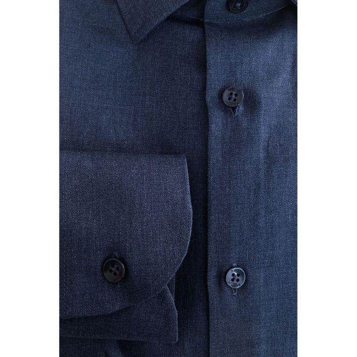Men’s Baldinini Trend Blue Cotton Men Shirt