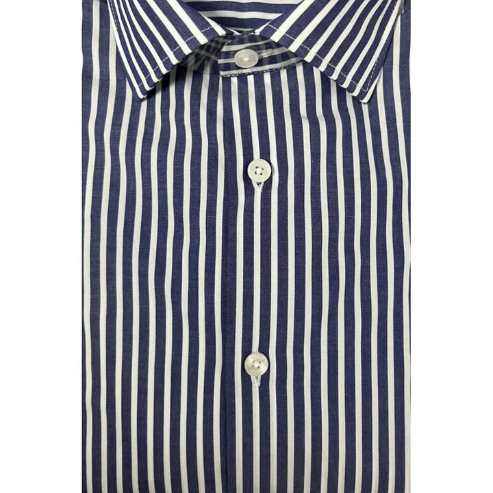 Baldinini Trend Blue Cotton Men Shirt