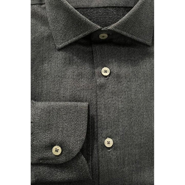 Men’s Baldinini Trend Gray Cotton Men Shirt