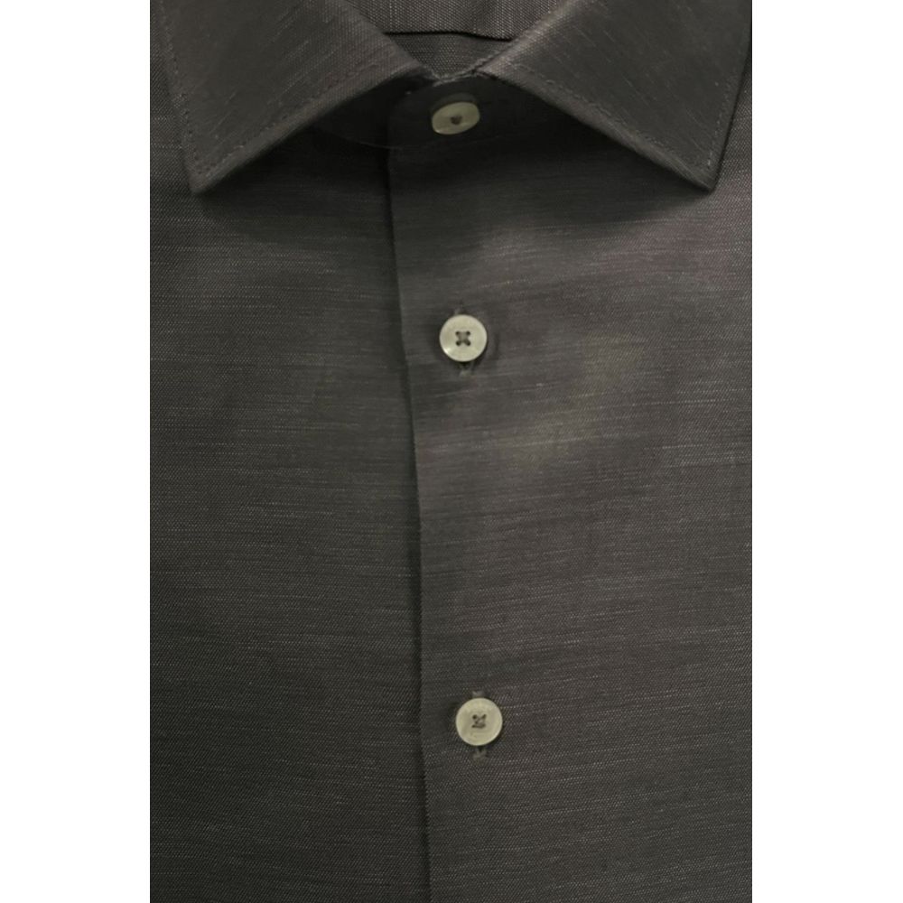 Men’s Baldinini Trend Gray Cotton Men Shirt