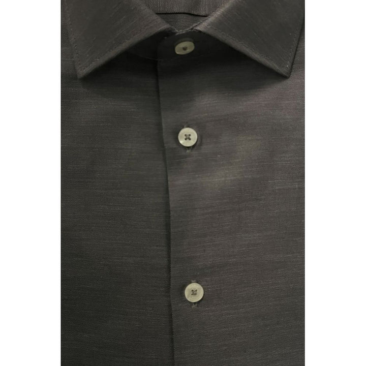 Men’s Baldinini Trend Gray Cotton Men Shirt