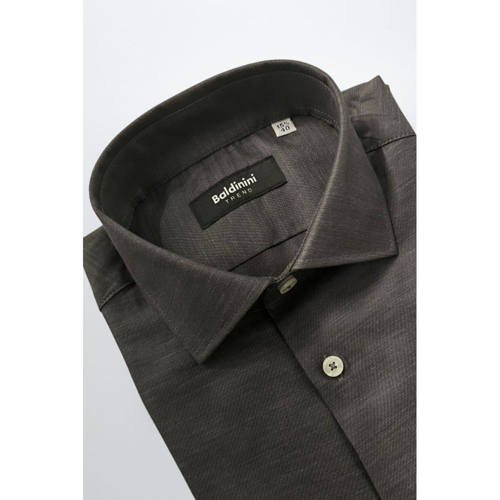 Men’s Baldinini Trend Gray Cotton Men Shirt