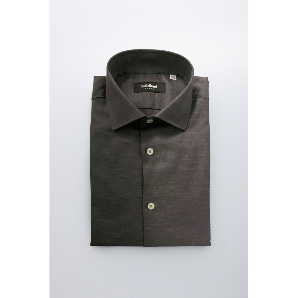 Men’s Baldinini Trend Gray Cotton Men Shirt