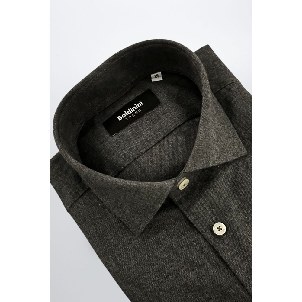 Men’s Baldinini Trend Gray Cotton Men Shirt