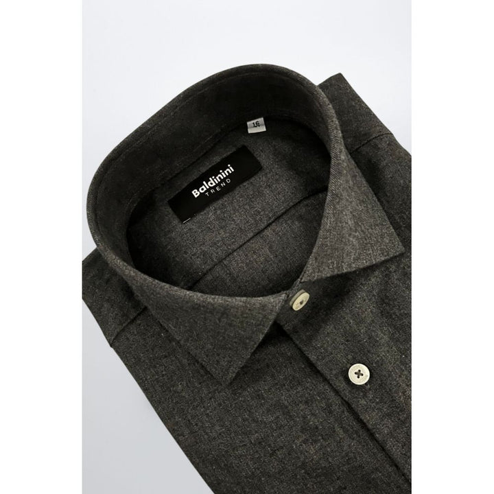 Men’s Baldinini Trend Gray Cotton Men Shirt