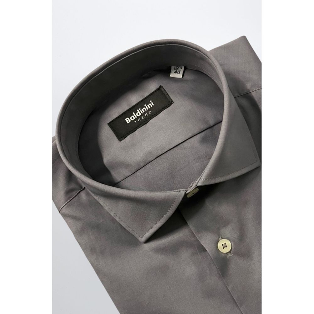 Men’s Baldinini Trend Gray Cotton Men Shirt