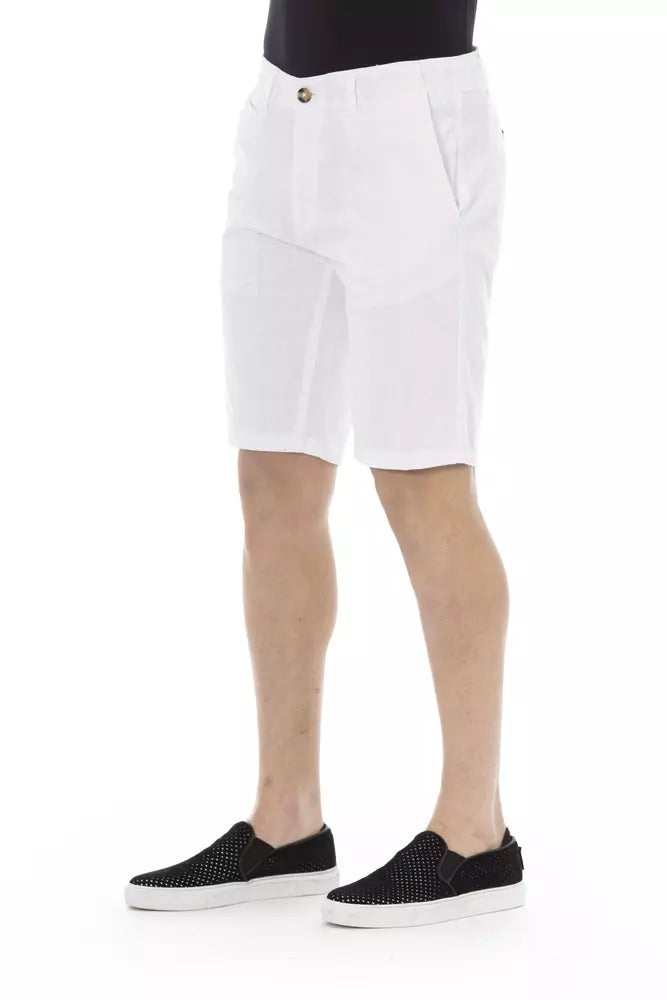 Men’s Baldinini Trend White Cotton Men Bermuda Short
