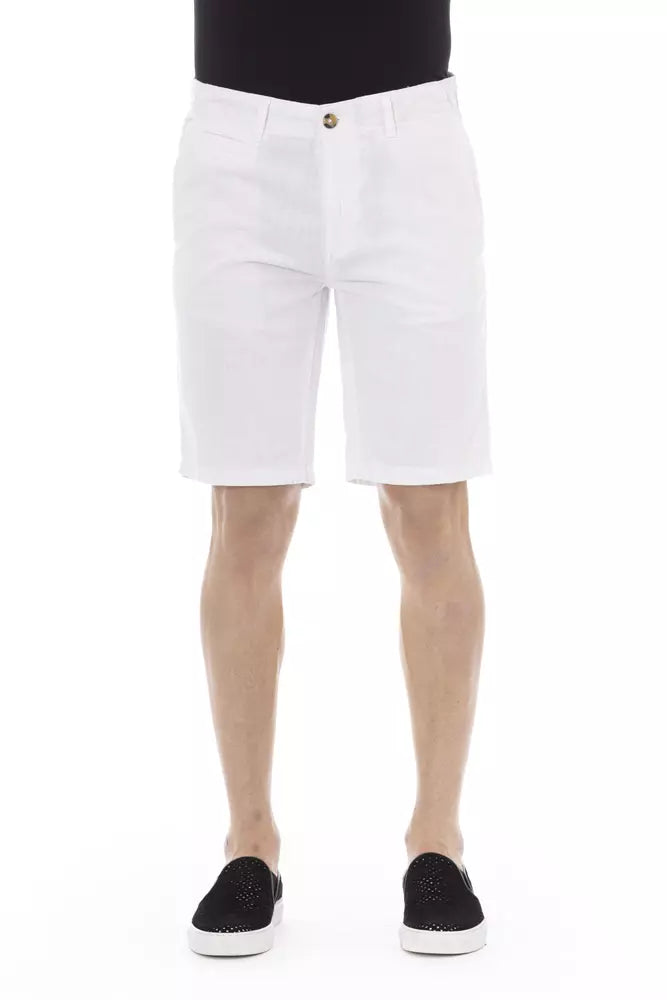 Men’s Baldinini Trend White Cotton Men Bermuda Short