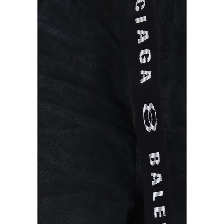 Men’s Balenciaga Black Cotton Bermuda Shorts