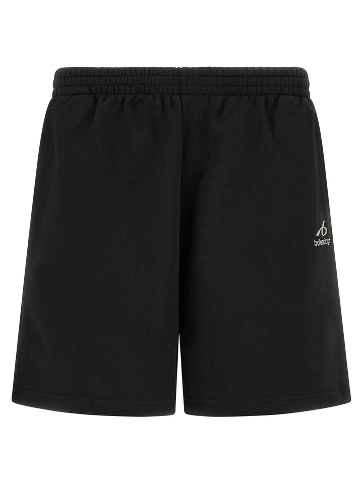 Men’s Balenciaga Black Cotton Bermuda Shorts