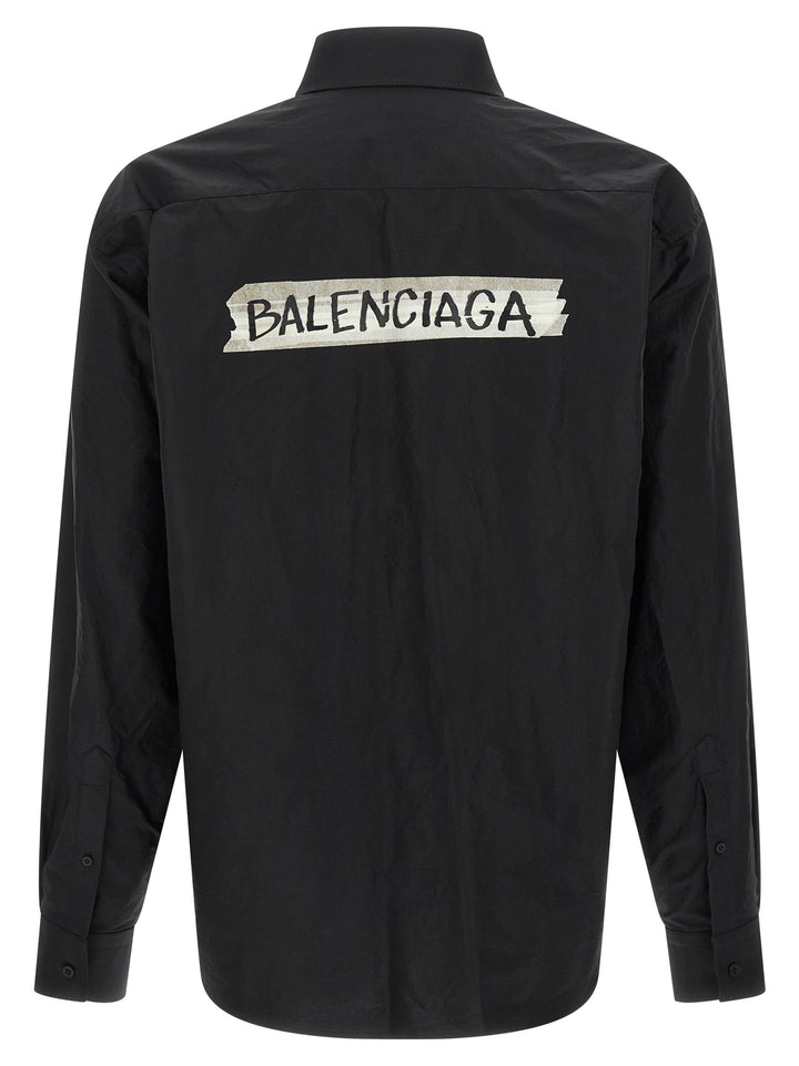 Balenciaga Black Cotton Blouse