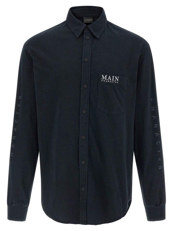 Balenciaga Black Cotton Blouse