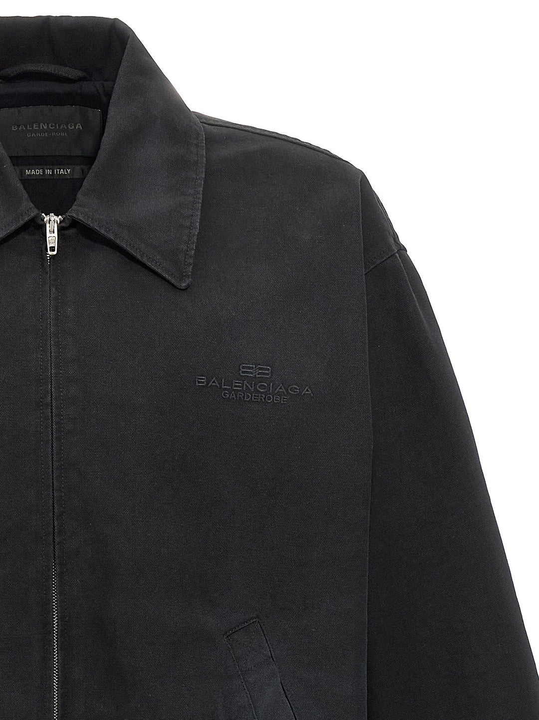 Men’s Balenciaga Black Cotton Full-length Jacket
