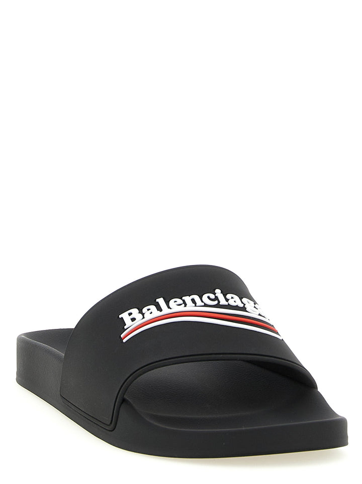 Men’s Balenciaga Black Plastic Slides