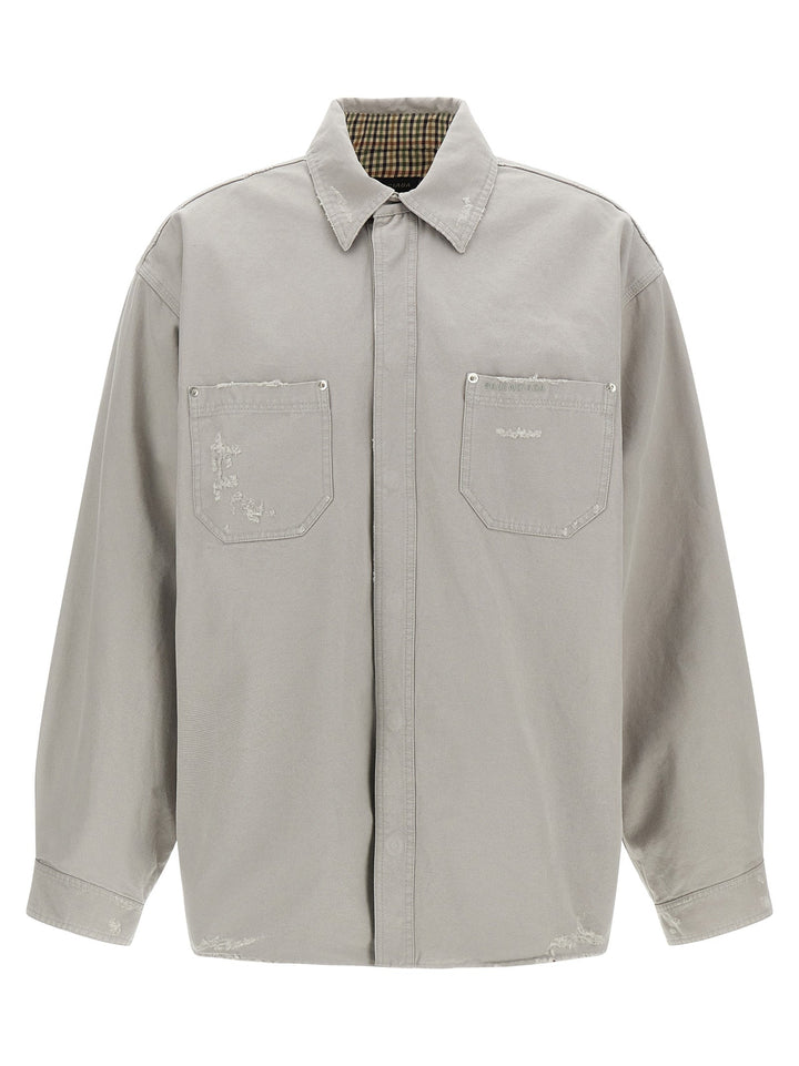 Balenciaga Gray Cotton Blouse