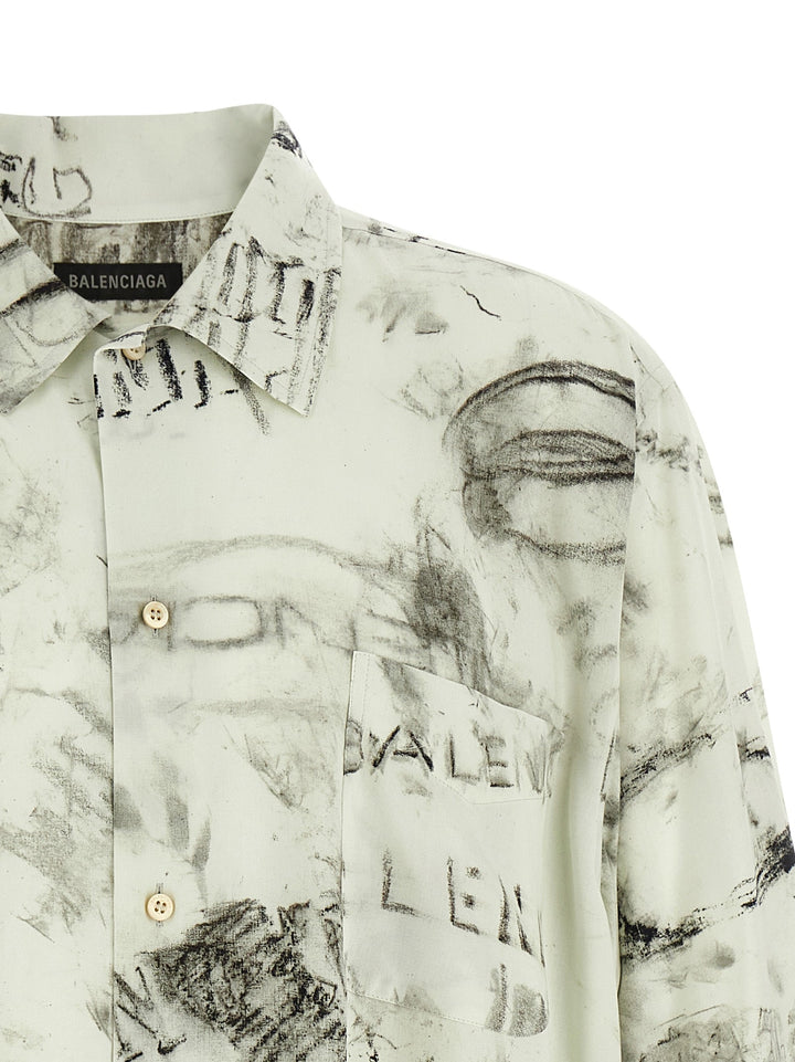 Balenciaga Gray Viscose Blouse
