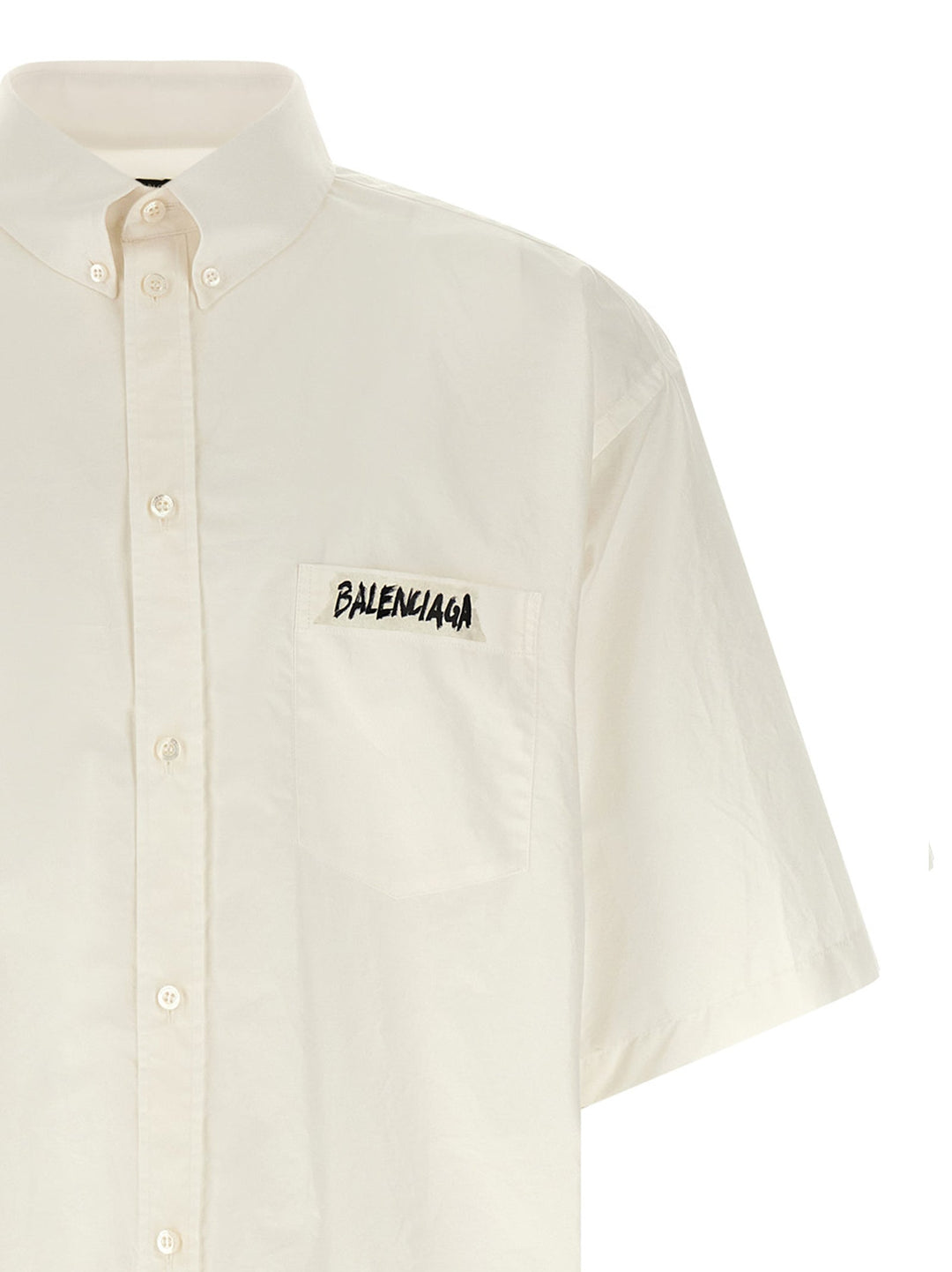 Balenciaga White Cotton Blouse